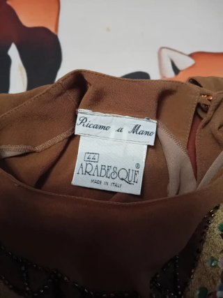 Blusa Arabesque tg 44 anni 90 linea Ricami a mano