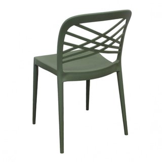 Sedia Impilabile Esterno in Resina Verde 43x80cm