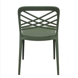 Sedia Impilabile Esterno in Resina Verde 43x80cm