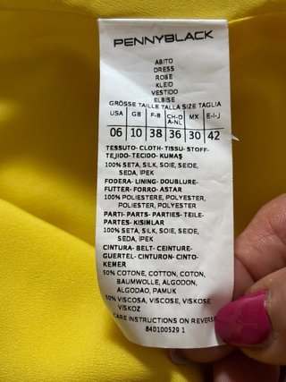 Vestitino giallo Penny Black seta tg 42