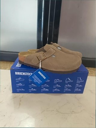 Zuecos Birkenstock Boston Talla 42 Beige