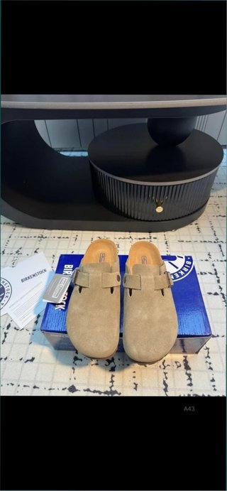 Zuecos Birkenstock Boston Beige Talla 41