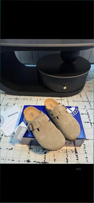 Zuecos Birkenstock Boston Beige Talla 41