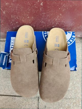 Zuecos Birkenstock Boston Beige Talla 42