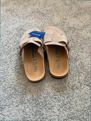 Zuecos Birkenstock Boston Talla 41 Beige