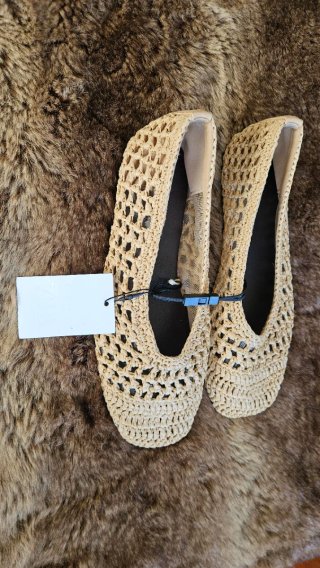 Bailarinas Zara trenzadas beige