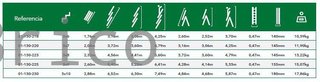 Escalera Aluminio 3x6 - 1,76+1,76+1,76 M - 54x25mm