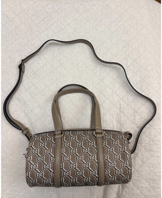 Bolso Gucci Barrel Monogram Beige/Marrón