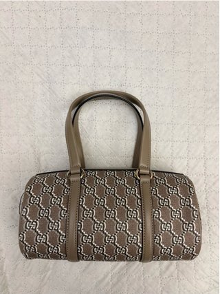 Bolso Gucci Barrel Monogram Beige/Marrón
