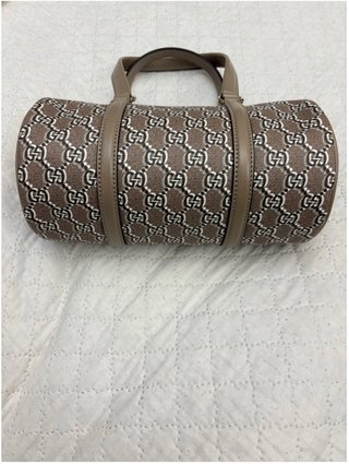 Bolso Gucci Barrel Monogram Beige/Marrón