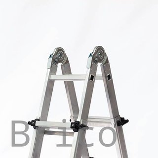 Escalera Telescópica Articulada Aluminio 3+3 Pestaña