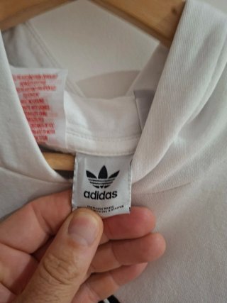 Sudadera Adidas Blanca con Logo Ovalado