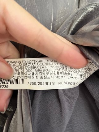 Top plateado Zara