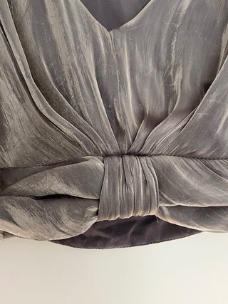Top plateado Zara
