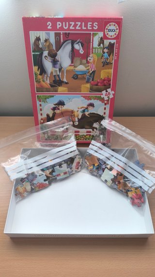 Puzzle Educa 2x48 Piezas Caballos