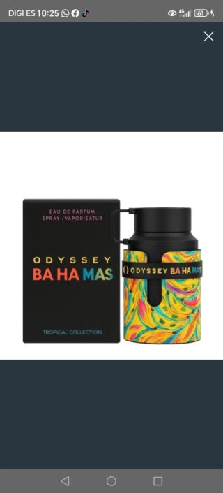 Perfume Odyssey Bahamas  100%original no chino