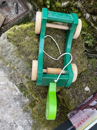 Tortuga de arrastre de madera Montessori