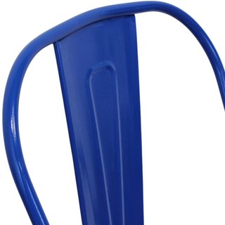 Sedia Impilabile in Metallo Industrial Blu 45x85cm