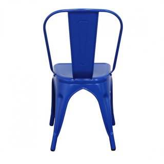 Sedia Impilabile in Metallo Industrial Blu 45x85cm