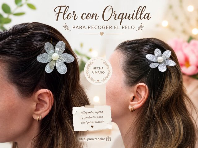 Horquilla Flor Hecha a Mano