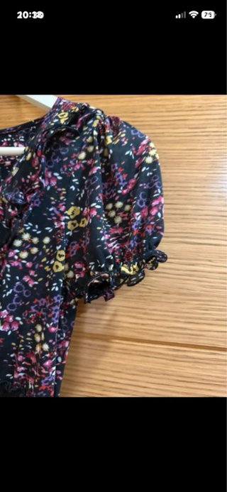 Vestido Mango Negro Multicolor