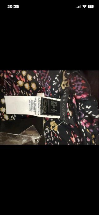 Vestido Mango Negro Multicolor