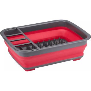 Scolapiatti Pieghevole in Silicone con Scomparto per Posate