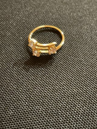 Anillo Oro Laminado 14k Diamantes