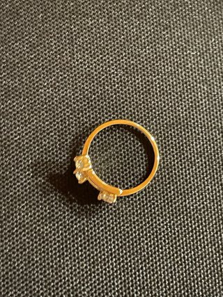 Anillo Oro Laminado 14k Diamantes