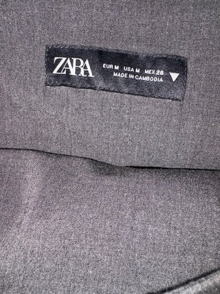 Falda pantalón Zara gris con cinturón