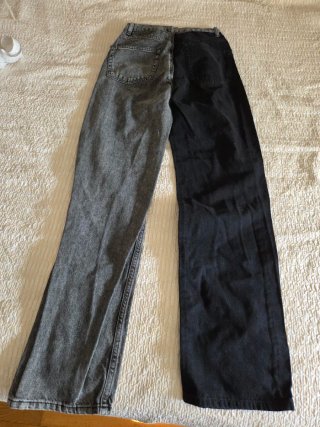 Pantalón vaquero bicolor chica