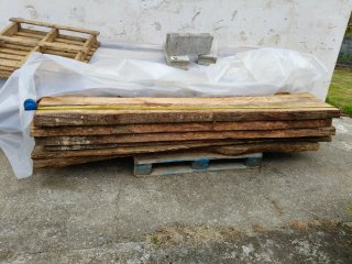 Tablones de madera de castaño