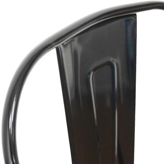 Sedia Bistrot Impilabile Metallo Nera Industrial