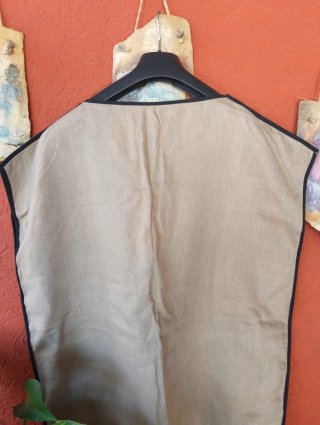 Túnica donna lino 100% beige taglia unica