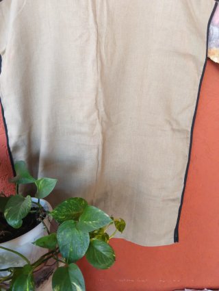 Túnica donna lino 100% beige taglia unica