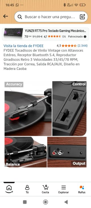 Giradischi FYDEE Vinile Vintage Bluetooth