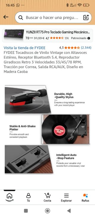 Giradischi FYDEE Vinile Vintage Bluetooth