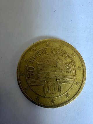 Moneda 50 Céntimos Austria 2002 Error