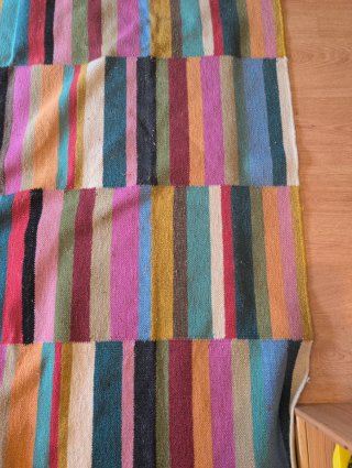Alfombra de lana multicolor