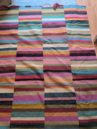 Alfombra de lana multicolor