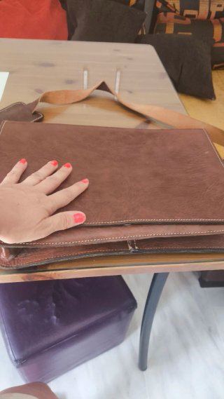 Bandolera Piel Marrón Hombre Como Nueva