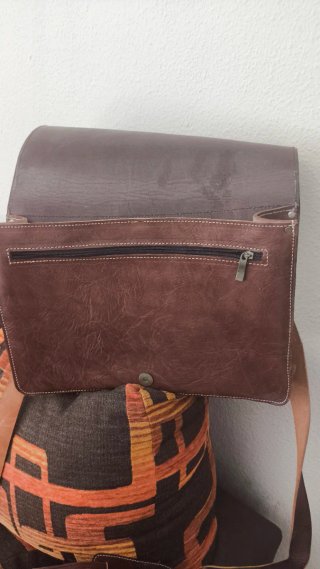 Bandolera Piel Marrón Hombre Como Nueva