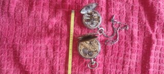 2 Reloj Bolsillo Antiguos de Plata