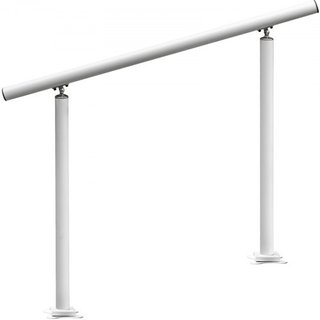 Pasamanos para Escaleras Exteriores, 4 pies, Pasamanos Exterior Blanco de 34 Pulgadas, Barandilla Ajustable de 0 a 60 Grados para Escaleras Exteriores, Barandilla de Aluminio Blanco para Jardín