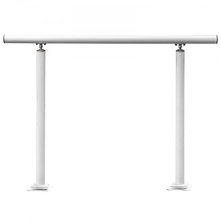 Pasamanos para Escaleras Exteriores, 4 pies, Pasamanos Exterior Blanco de 34 Pulgadas, Barandilla Ajustable de 0 a 60 Grados para Escaleras Exteriores, Barandilla de Aluminio Blanco para Jardín