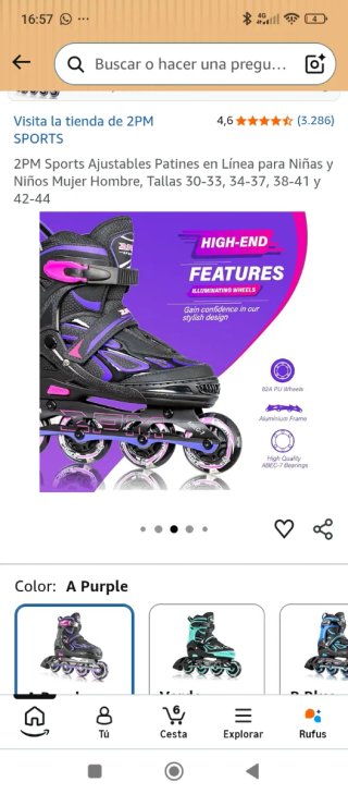 Patines en línea ajustables 2PM Sports