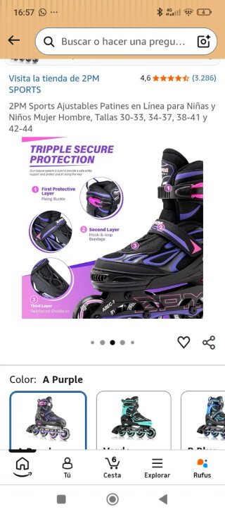 Patines en línea ajustables 2PM Sports