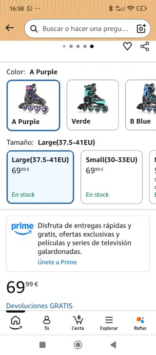 Patines en línea ajustables 2PM Sports