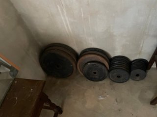 Banco de pesas y abdominales + 200kg