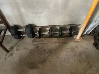 Banco de pesas y abdominales + 200kg